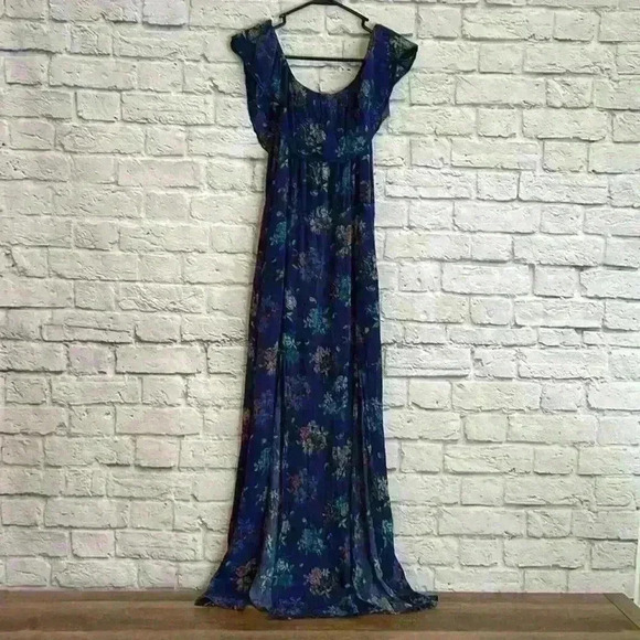 Altar'd State Women's Dress Blue Floral BOHO Size M - Picture 1 of 7